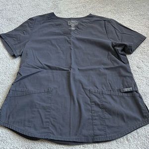 Cherokee Pewter Scrub Top